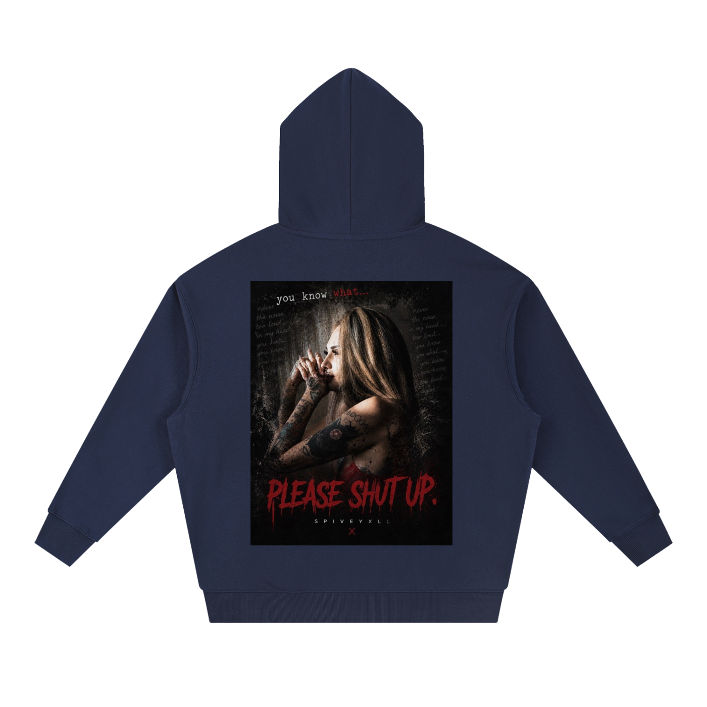 Shut up Female model hoodie