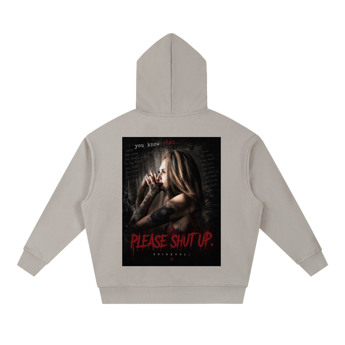 Shut up Female model hoodie