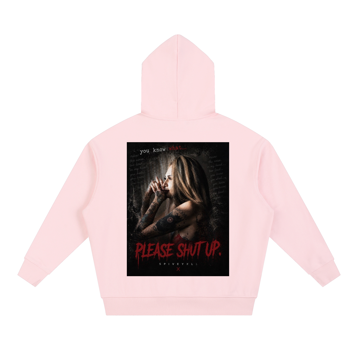 Shut up Female model hoodie